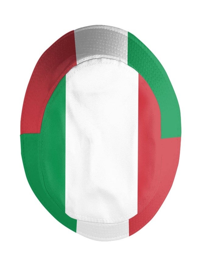 ASYG Cute Italy Italian Flag Bucket Hat Italia Italy Fisherman Hat Sun Protection Hat for Summer Outdoor Traveling - Image 4